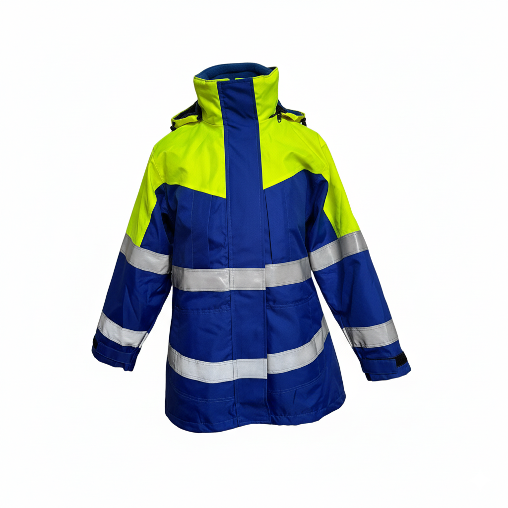 Kurtka przeciwdeszczowa damska z odblaskami