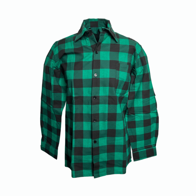 Koszula robocza w kratę zielona